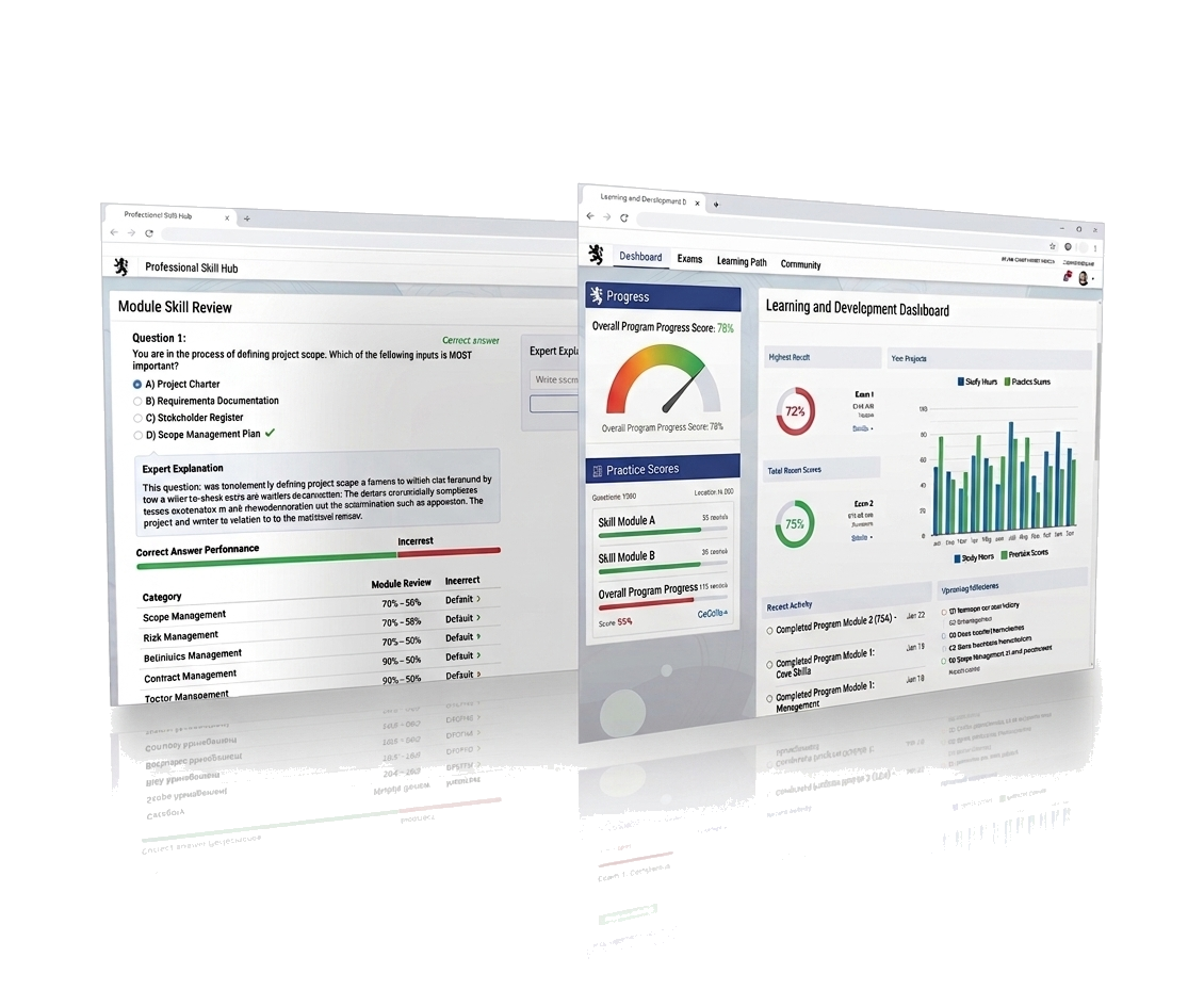 Hypnotherapy Exam progress dashboard preview